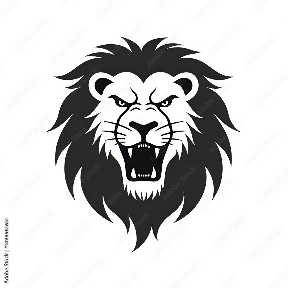 Obraz premium lion head mascot logo