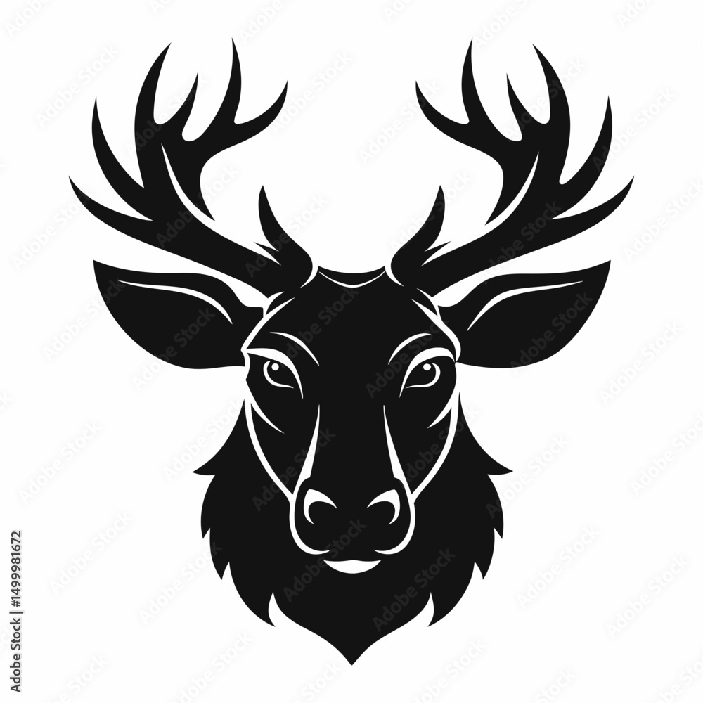 Naklejka premium deer head silhouette