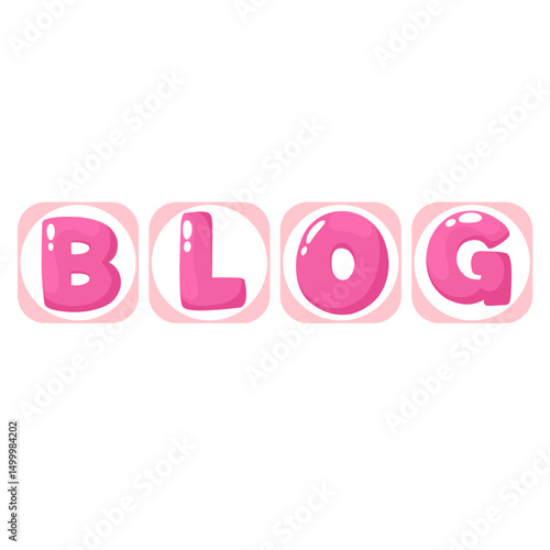 Text of the word "Blog" Concept of blog, blogging or blogger