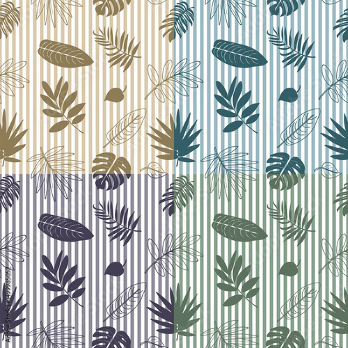 seamless floral pattern with leaves vector format