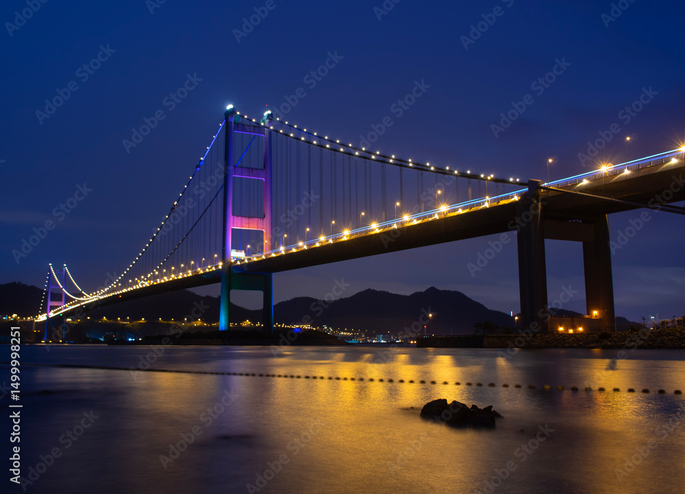Suspension Symphony – Night Lights on the Tsing Ma Bridge Suspension Symphony – Night Lights on the Tsing Ma Bridge