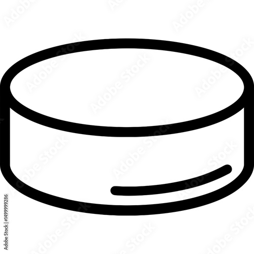Minimalist hockey puck icon