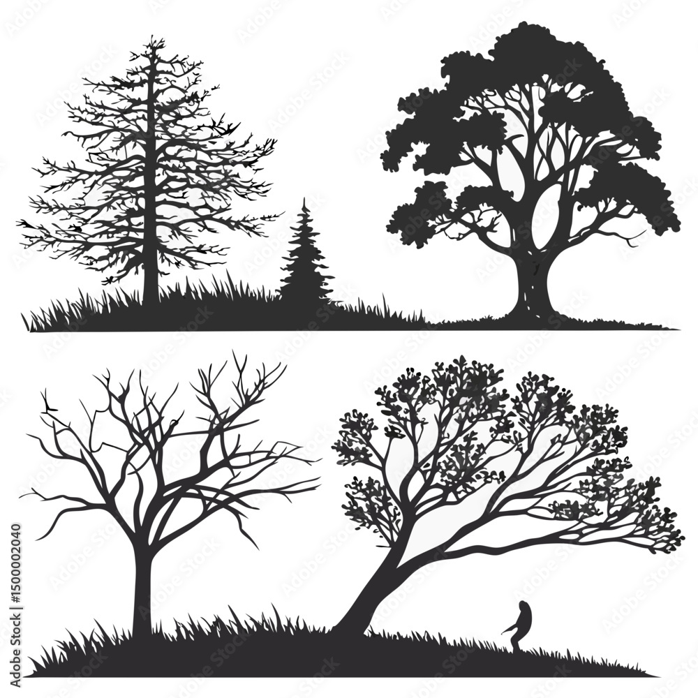 Obraz premium set of trees