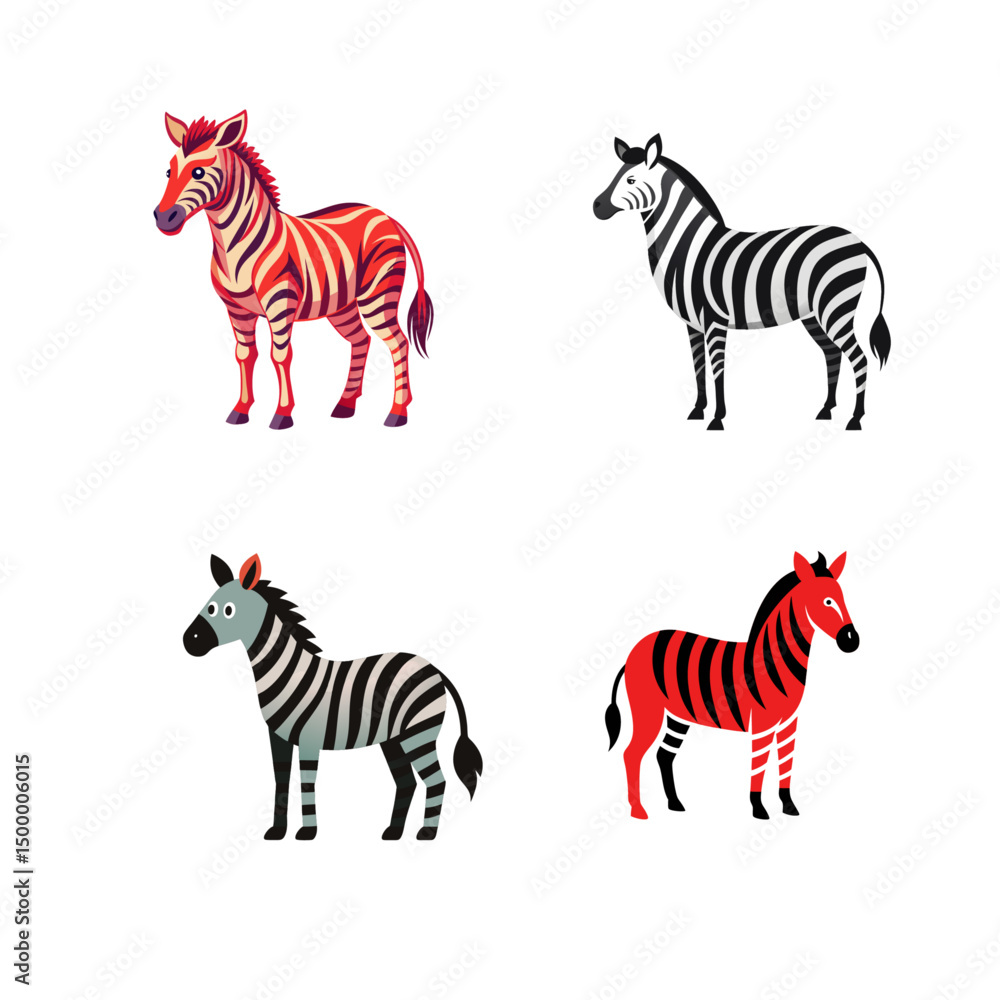 Photography zebra vector illustration