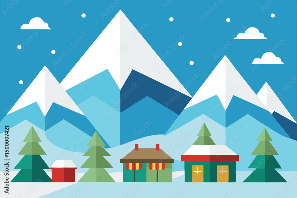 Fototapeta premium winter landscape with trees