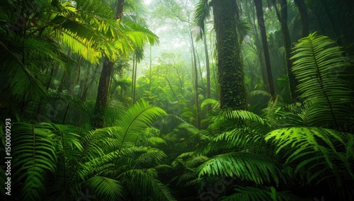 Lush, dense rainforest canopy