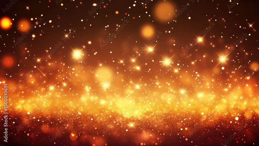 Obraz premium Golden glitter lights background