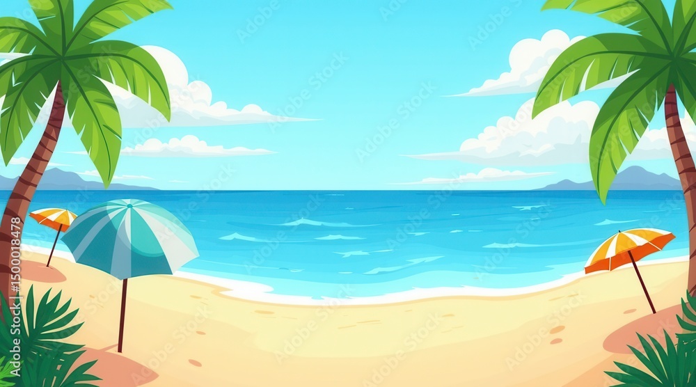 Obraz premium Tropical Beach Scene