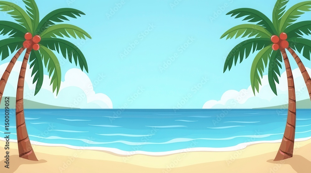 Fototapeta premium Tropical Beach Scene