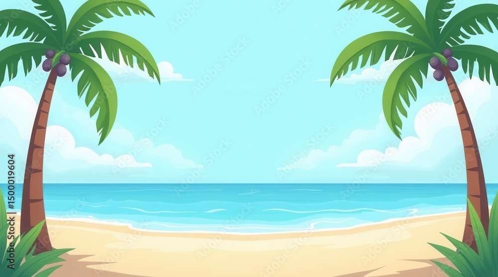 Obraz premium Tropical Beach Scene