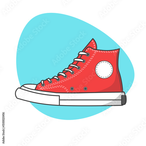 vector illustration of skate shoe, sneaker, basket shoe