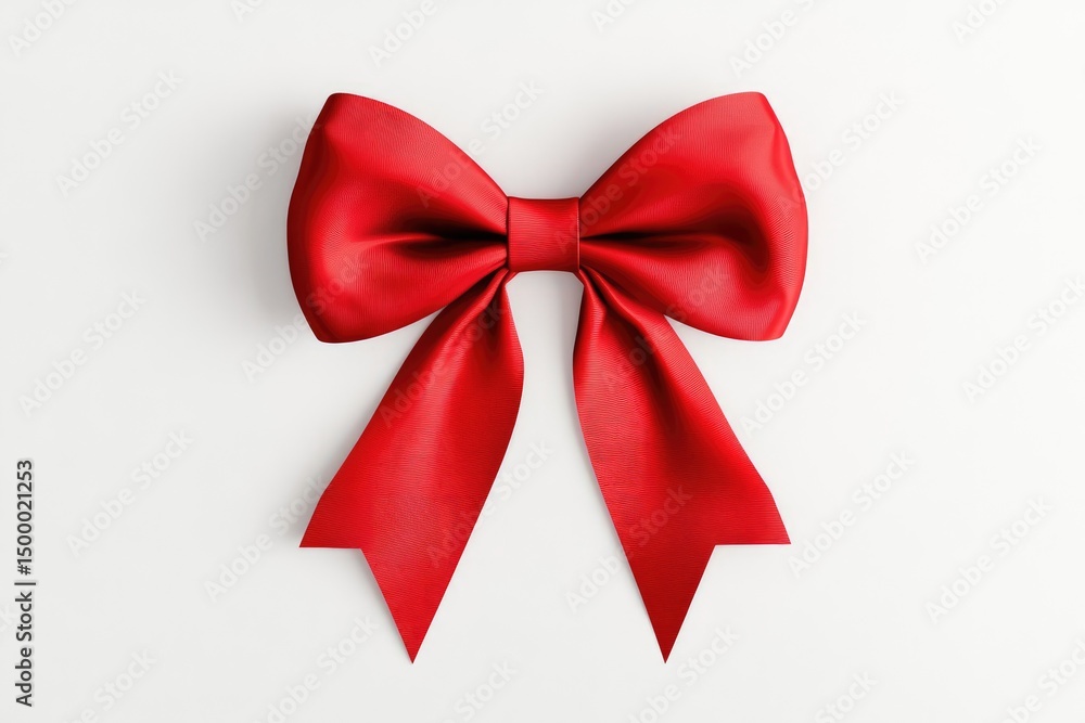 Red satin ribbon bow on white background (1) Red satin ribbon bow on white background (1)