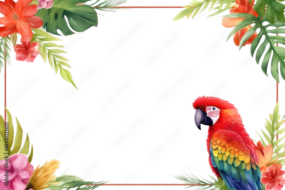 Naklejka premium PNG Parrot plant bird vegetation.