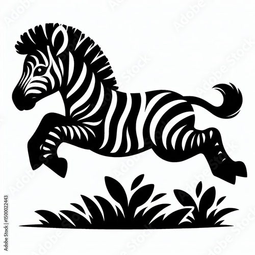 Wallpaper Mural Zebra silhouette Torontodigital.ca