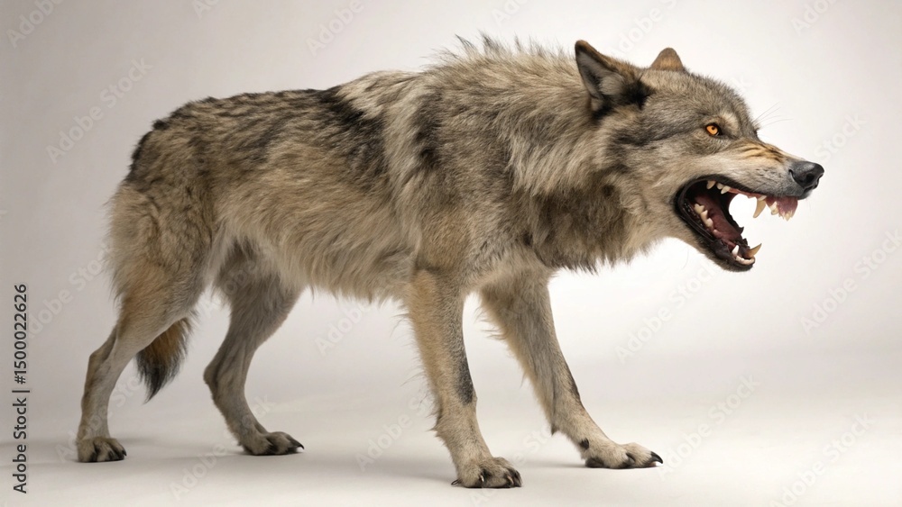 Obraz premium Dire Wolf on studio background