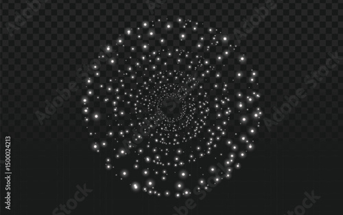 Abstract vector image of a quasicrystal diffraction pattern. Perfect for scientific visualizations, modern art, and complex background designs.