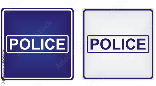 Traffic sign police. vector illustration