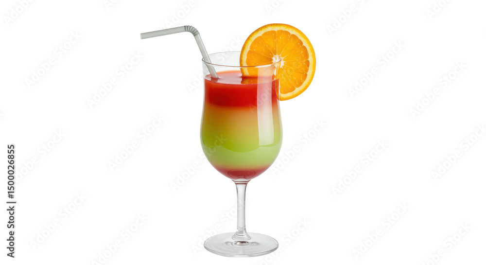 Isolated Cocktail with Orange Slice Isolated Cocktail with Orange Slice