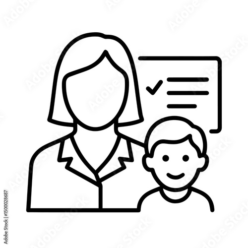Icon man methodologist on white background vector
Vector line icon profession
