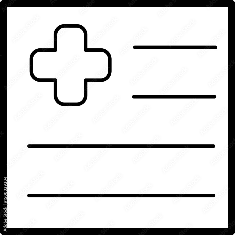 Obraz premium Medical record document icon