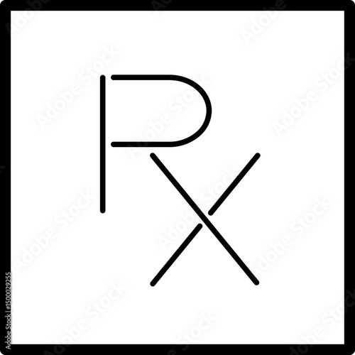 Prescription icon with Rx