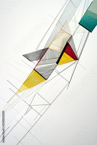 Abstract geometric pattern. Lineart texture with multi colors and high contrast. Art-deco