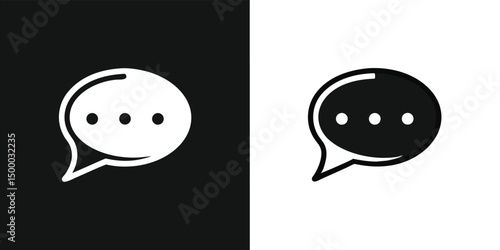Three red round isolated plastic sewing buttons with smiley faces and speech bubbles