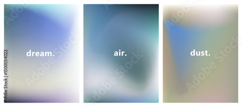 Soft abstract vector illustration with blue and pastel blurred gradient backgrounds. Minimalist gradient mesh style is a top trend for 2025 visuals.