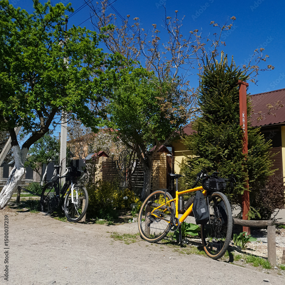 Fototapeta premium Cycling Adventure in the Countryside with a Road Bike