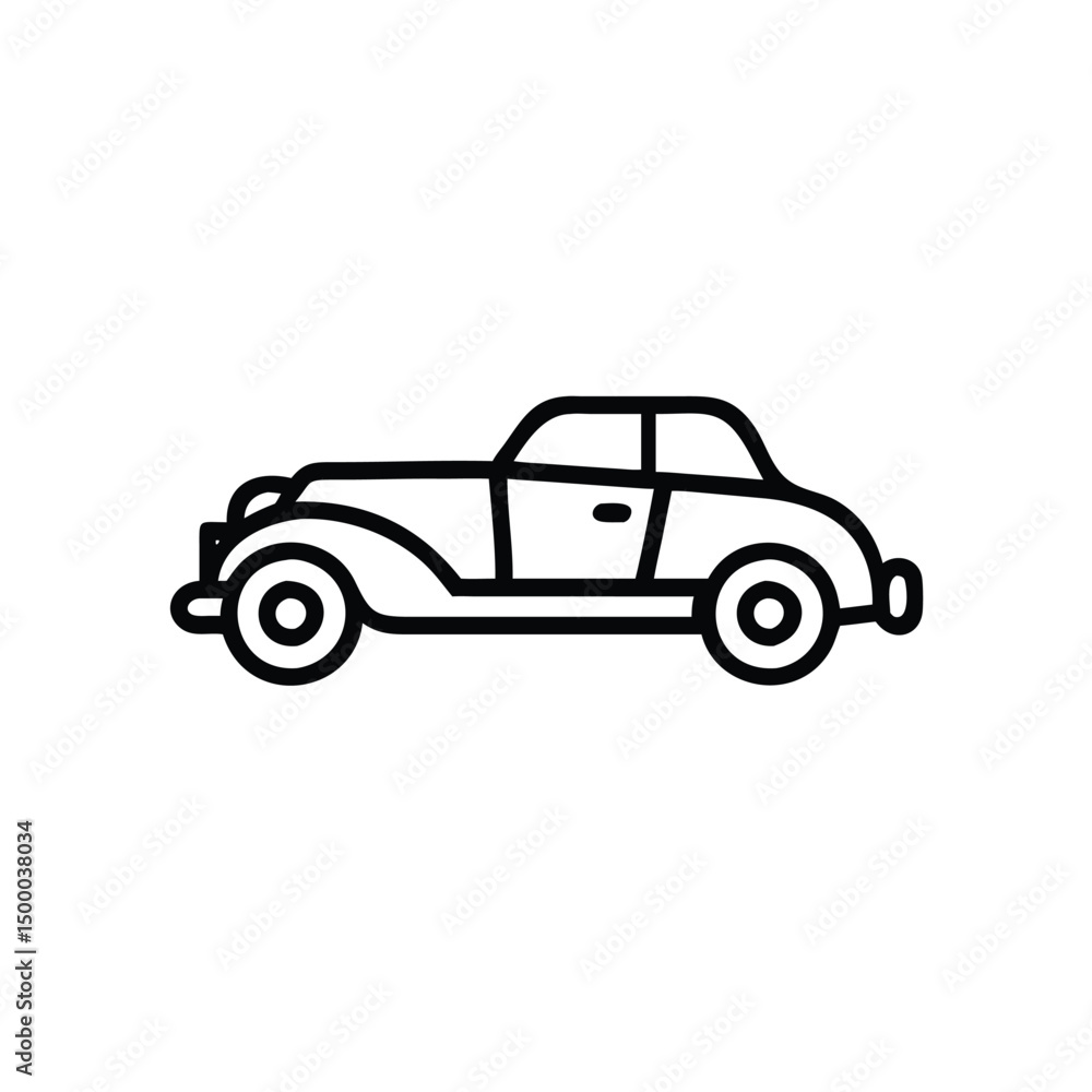 retro car isolated on white retro car isolated on white