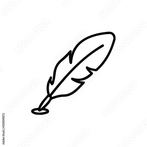 feather pen and inkwell