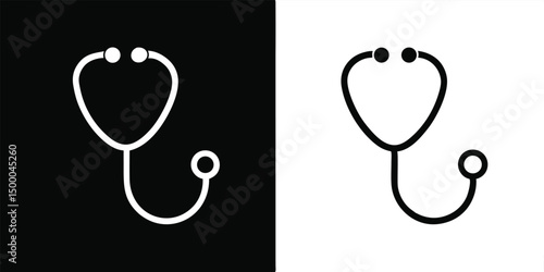 A medical stethoscope, often seen on a black background, symbolizes heart health, doctor's care, and essential healthcare equipment