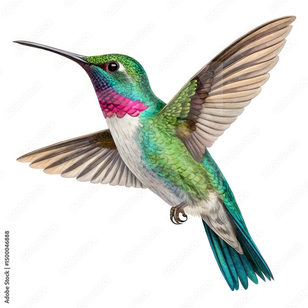 Fototapeta premium hummingbird on white background
