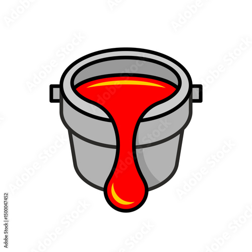 Metal casting logo element. Steel industry factory symbol. Metallurgy operations icon
