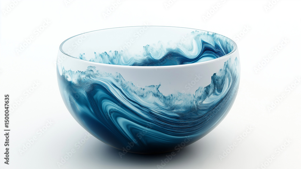 A wavy blue bowl set against a white background, emphasizing its smooth curves and minimalist elegance.
A wavy blue bowl set against a white background, emphasizing its smooth curves and minimalist elegance.