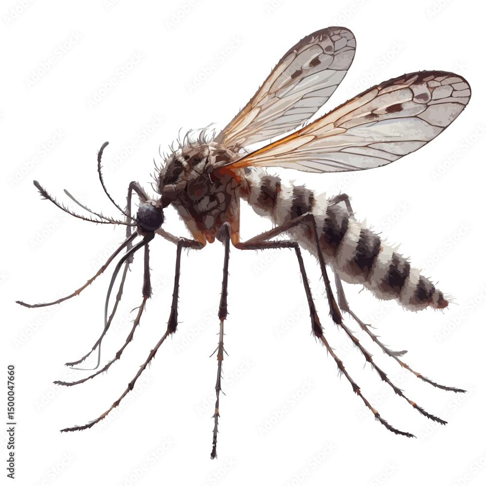 Obraz premium realistic mosquitos vector