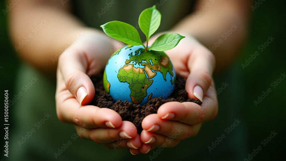 Hands Holding Green Planet Earth – World Environment Day Concept
Hands Holding Green Planet Earth – World Environment Day Concept
