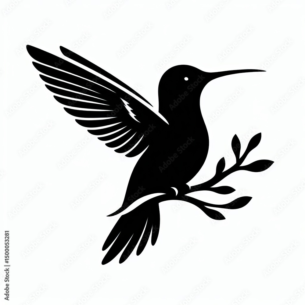 Obraz premium Hummingbird Silhouette