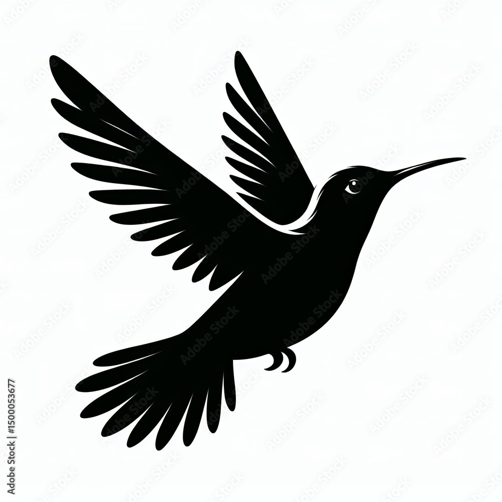 Fototapeta premium Hummingbird Silhouette