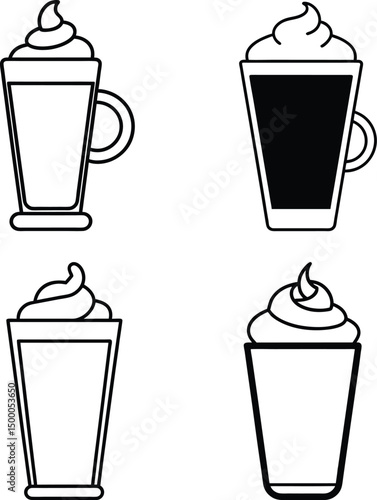 macchiato icon cup vector illustration