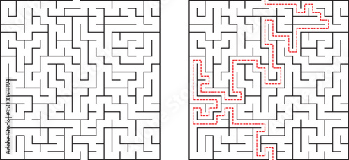 Complex Maze Puzzle Solution Pathfinding, Labyrinth, Game, Challenge, Logic, Grid, Strategy, Brain