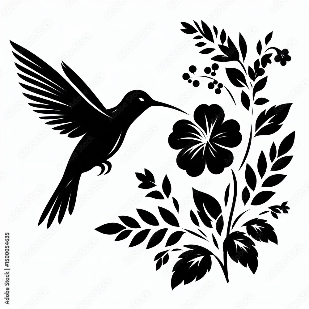 Obraz premium Hummingbird Silhouette