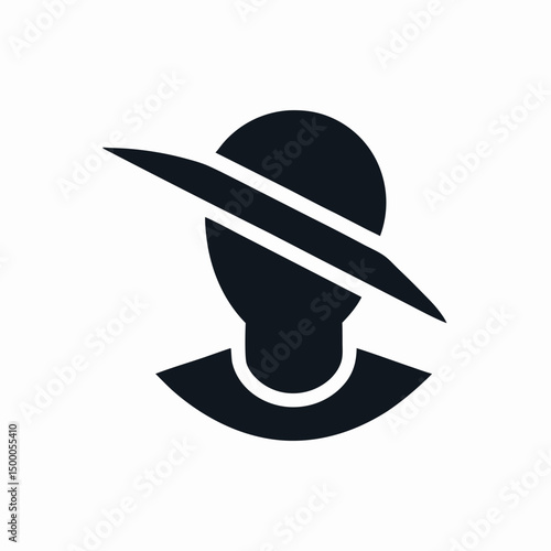 Head Injury Icon: Silhouette of Person with Head Wound