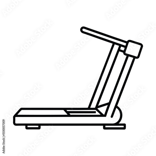 treadmill machine in-modern line art vector