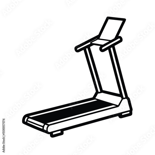 treadmill machine in-modern line art vector