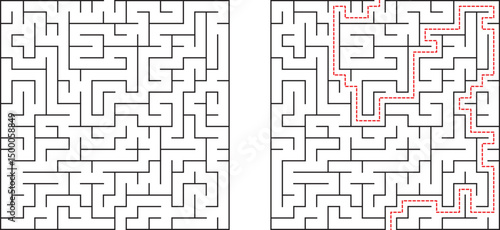 Complex Maze Puzzle Solution Pathfinding, Labyrinth, Game, Challenge, Brain Teaser, Logic, Strategy,