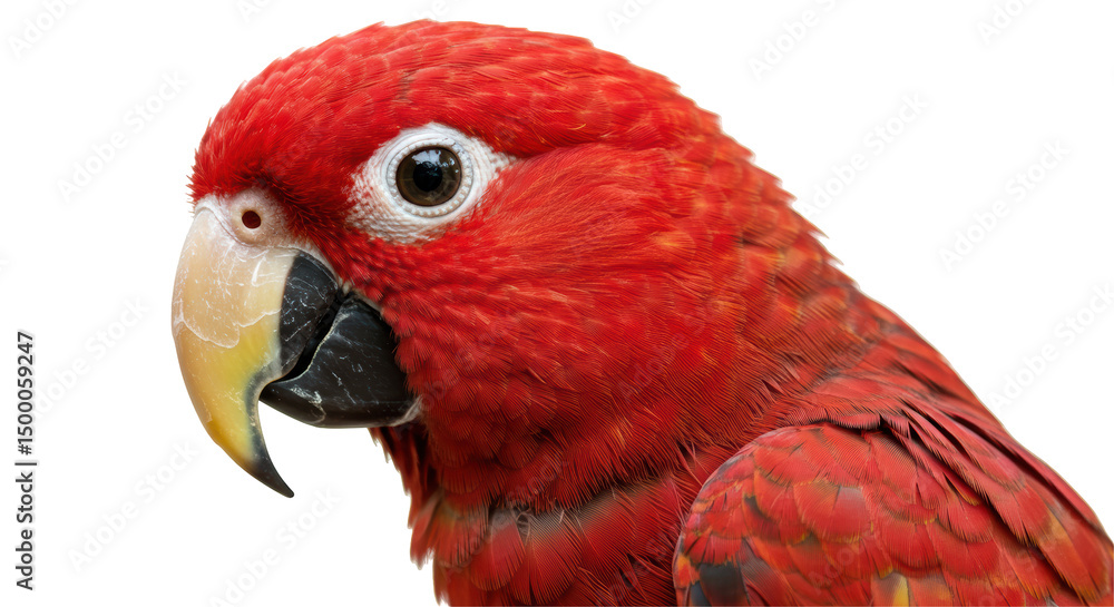 Naklejka premium Isolated Scarlet Macaw Parrot Head