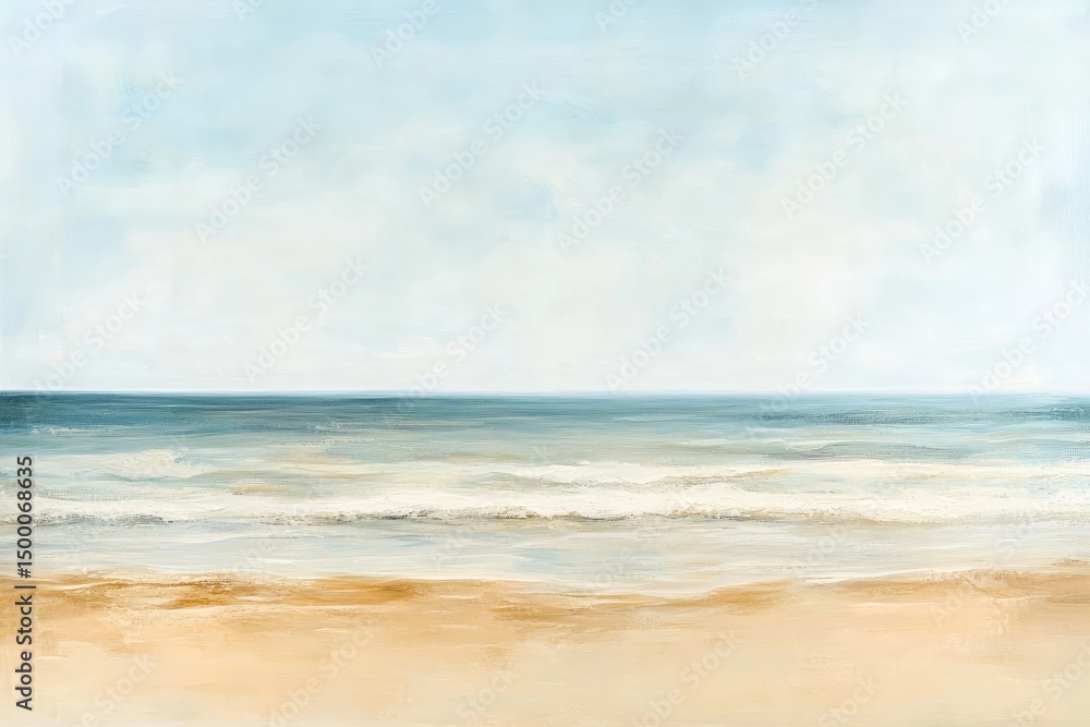 Fototapeta premium Coastal landscape, soft pastel colors