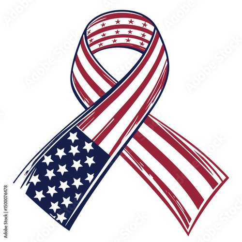 Patriotic Ribbon a Symbol of Solidarity for Military Service