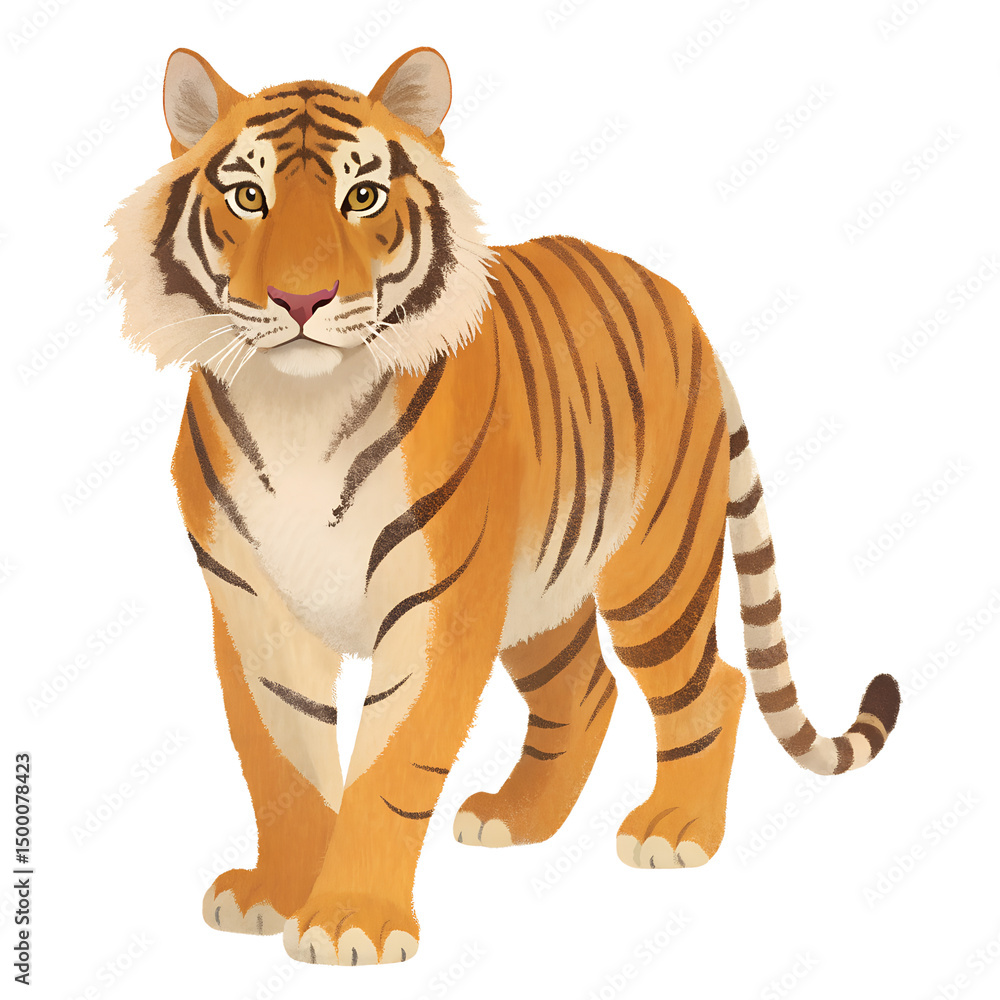 Obraz premium tiger on white background